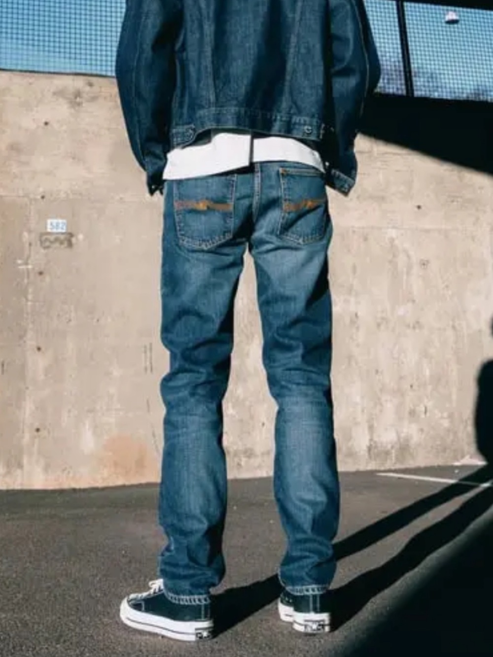 2/60$ Nudie Jeans Lean Dean Troubled Sea Slim Tapered Jeans Size 31